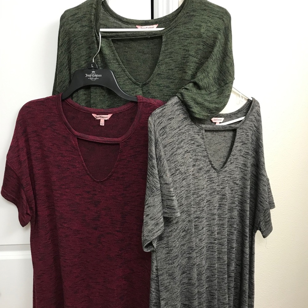 Juicy Couture Cutout Sharkbite Tee Bundle - L